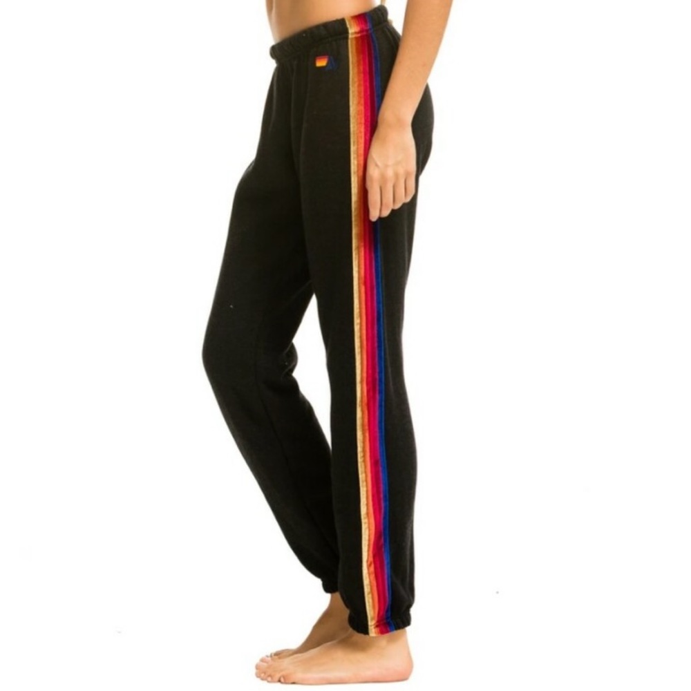 Aviator Nation Black Velvet Joggers